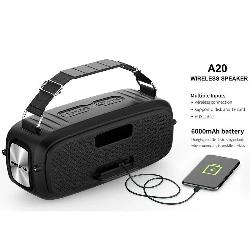 Портативна колонка Hopestar A20 Pro із захистом від води та потужним звуком (MER-15153_2072) - фото 5