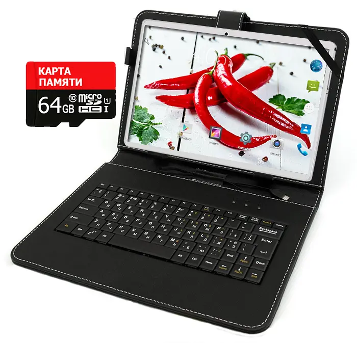 Планшет-телефон Adronix MT232 3G Pink 2/32GB + Чохол-клавіатура + Карта пам'яті 64GB - фото 2