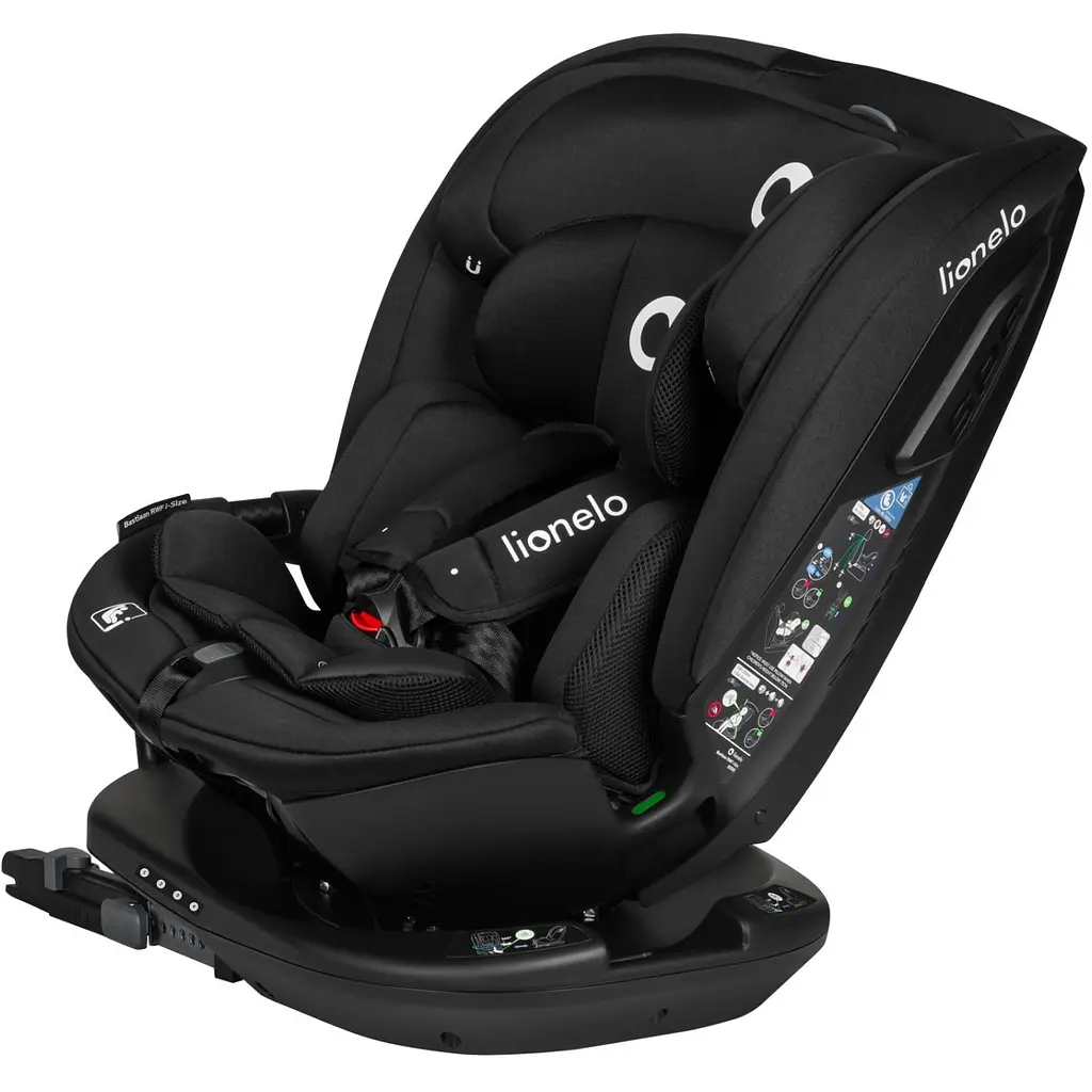 Автокресло Lionelo Bastiaan RWF i-Size Black Carbon, черное (LO-BASTIAAN RWF I-SIZE BLACK CARBON) - фото 4