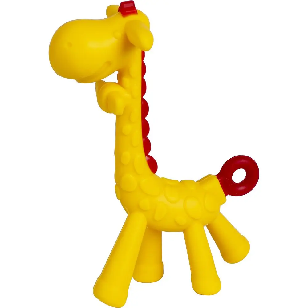 Прорезыватель силиконовый Baby Team Жирафик, с держателем - фото 2