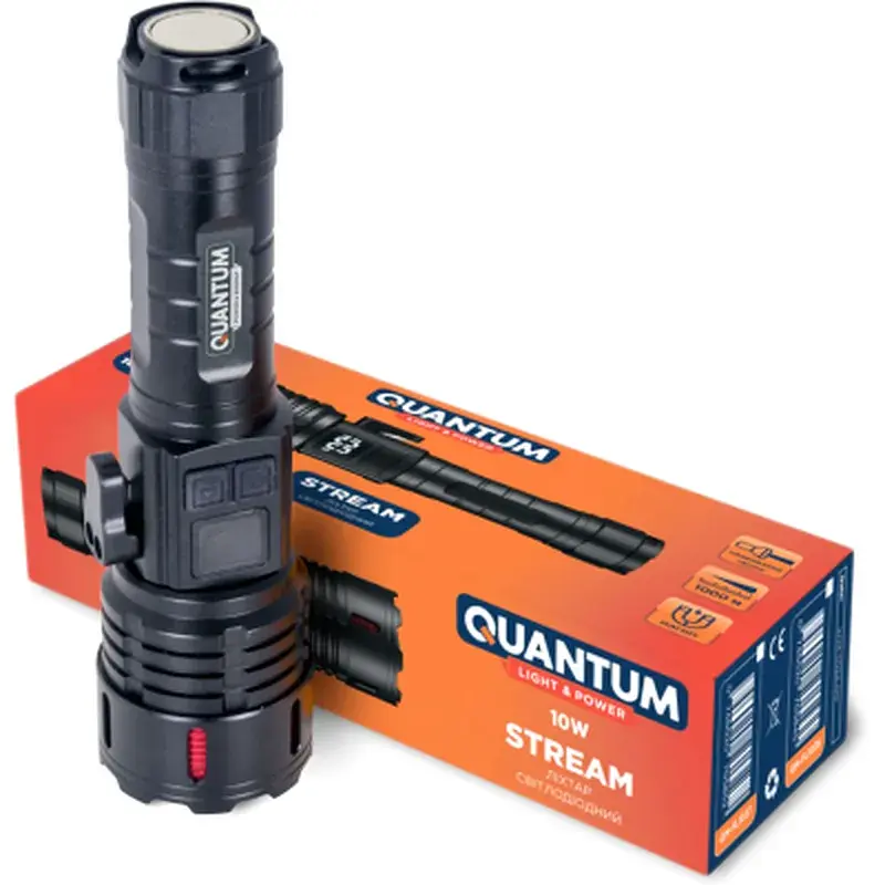 Ліхтар Quantum QM-FL1036 STREAM 4500mAh 10WLED zoom +3WCOB Type-C/Power Bank (QM-FL1036) - фото 12