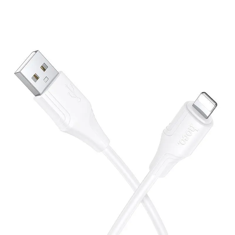 Кабель HOCO Lightning Bien silicone charging data cable X124 | 1m, 2.4A | - фото 3
