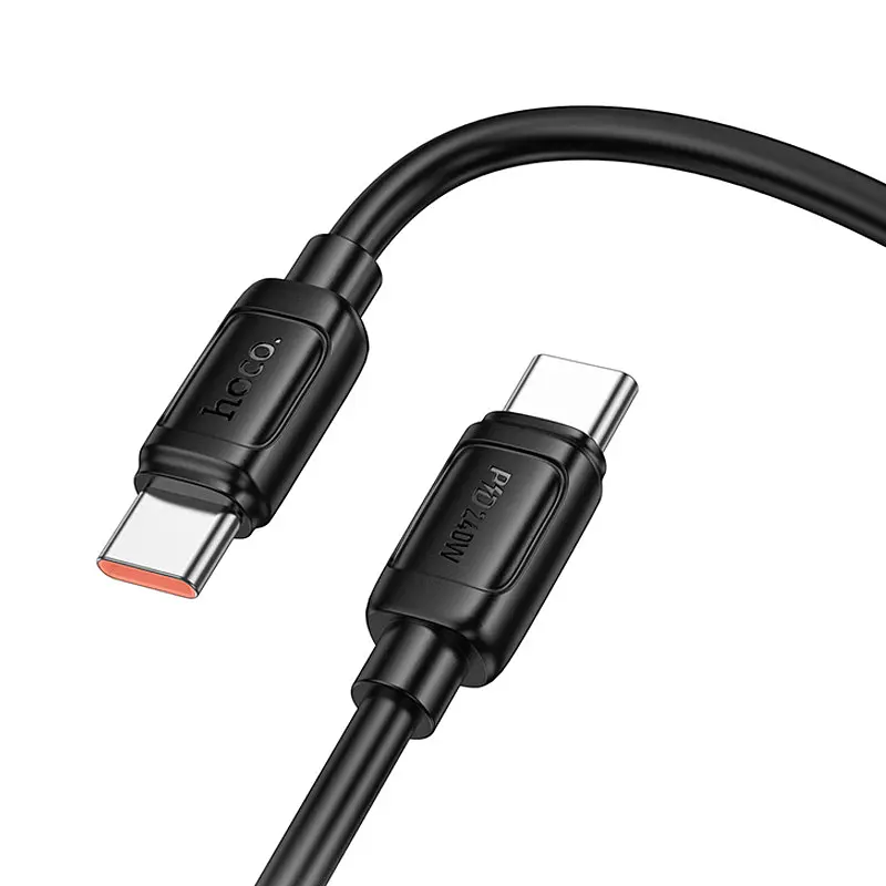 Дата кабель Hoco X115 Surpass Type-C to Type-C 240W (1m) Black - фото 3
