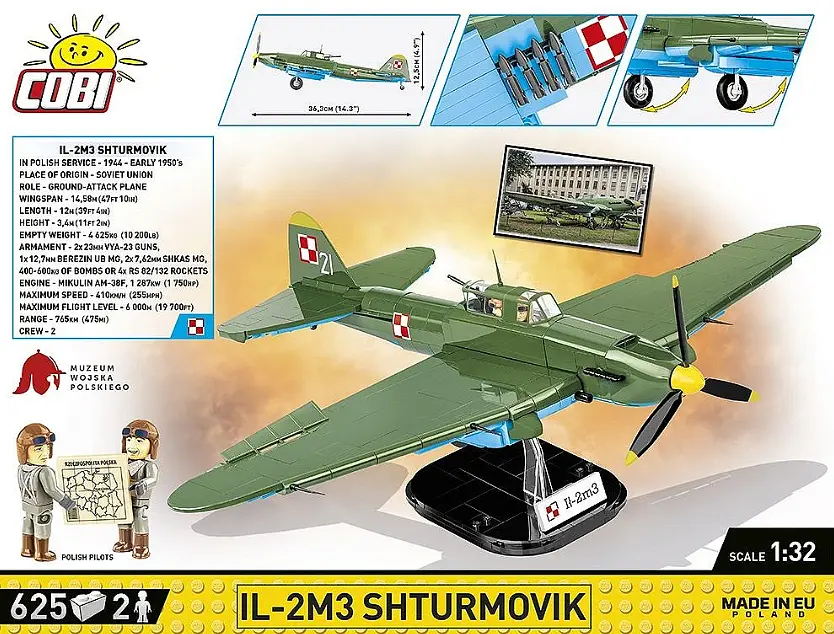 Конструктор детский самолет IL-2M3 Shturmovik COBI 5744 - фото 3