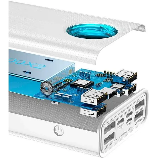 Внешний аккумулятор (Power Bank) Baseus Amblight Quick Charge 65W 30000 mAh White (PPLG-A02) - фото 3