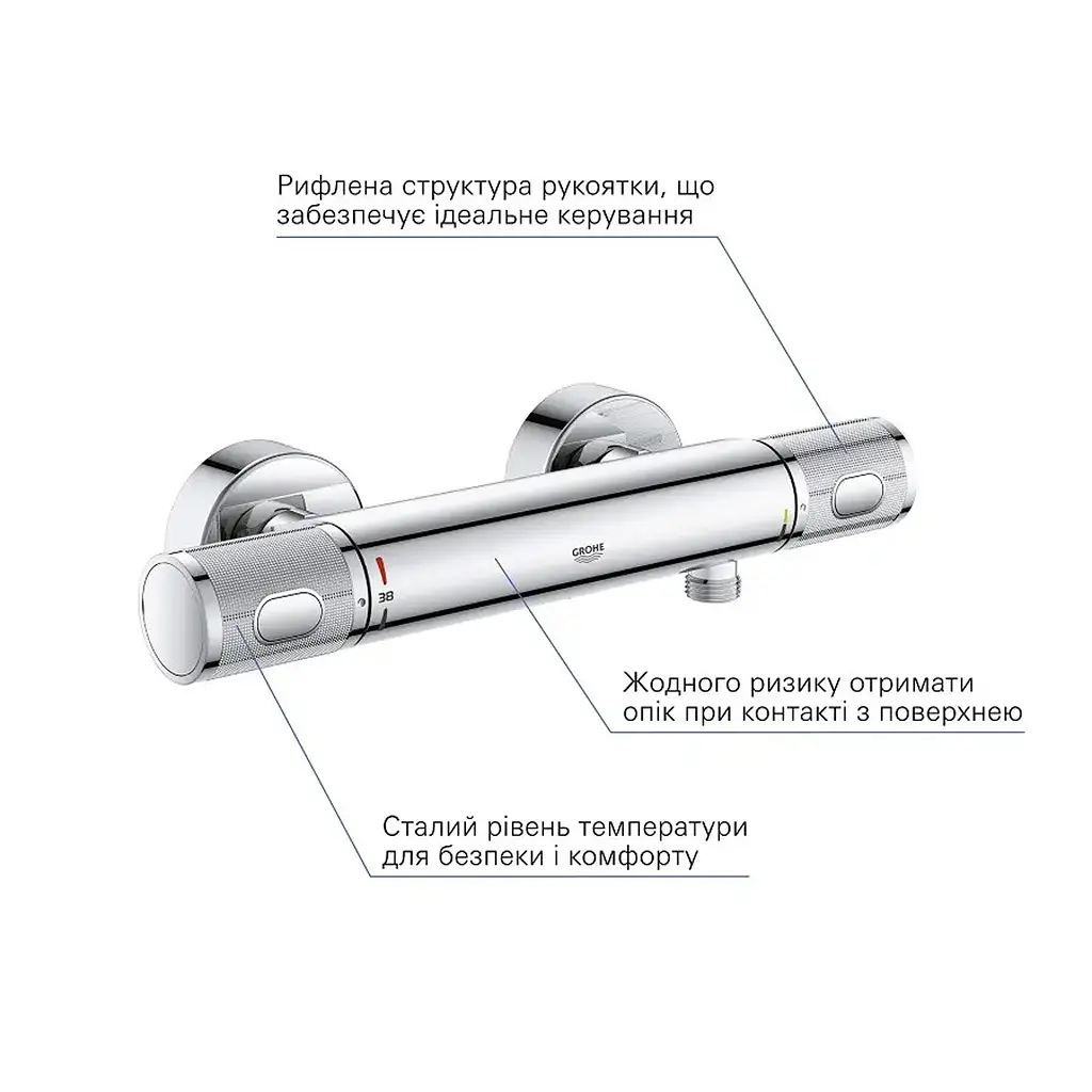 Змішувач термостатичний для душу Grohe QuickFix Precision Feel 34790000, Хром - фото 4