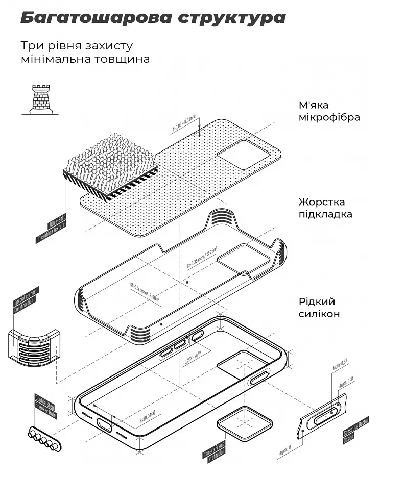 Чехол ArmorStandart ICON для Xiaomi 13T 5G/13T Pro 5G Black [ARM69644] [96879] - фото 5