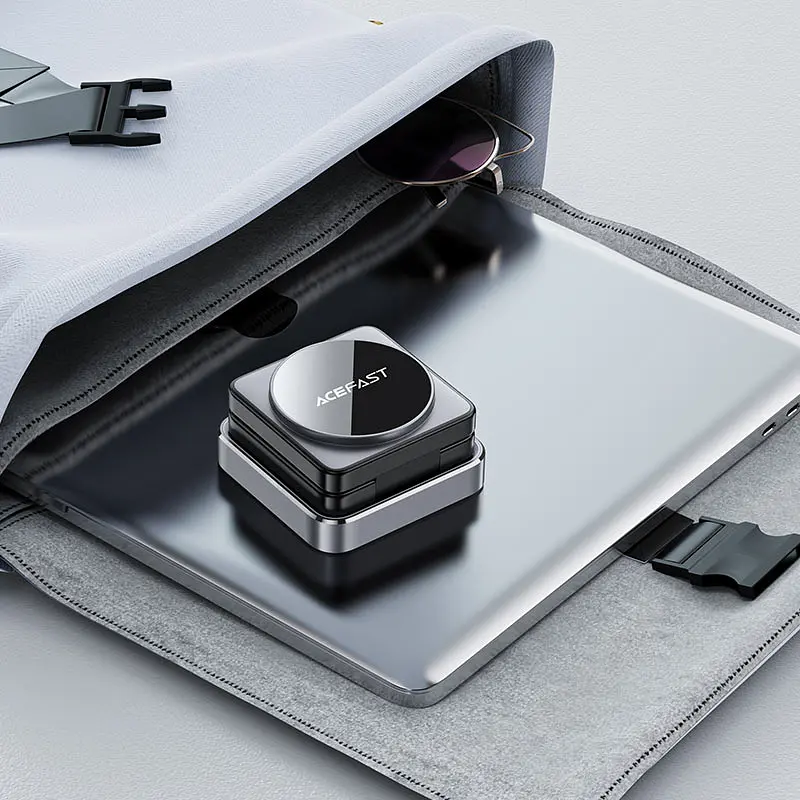 Бездротовий зарядний пристрій ACEFAST E20 desktop 3-in-1 wireless charging holder Black (6974316283478) - фото 7