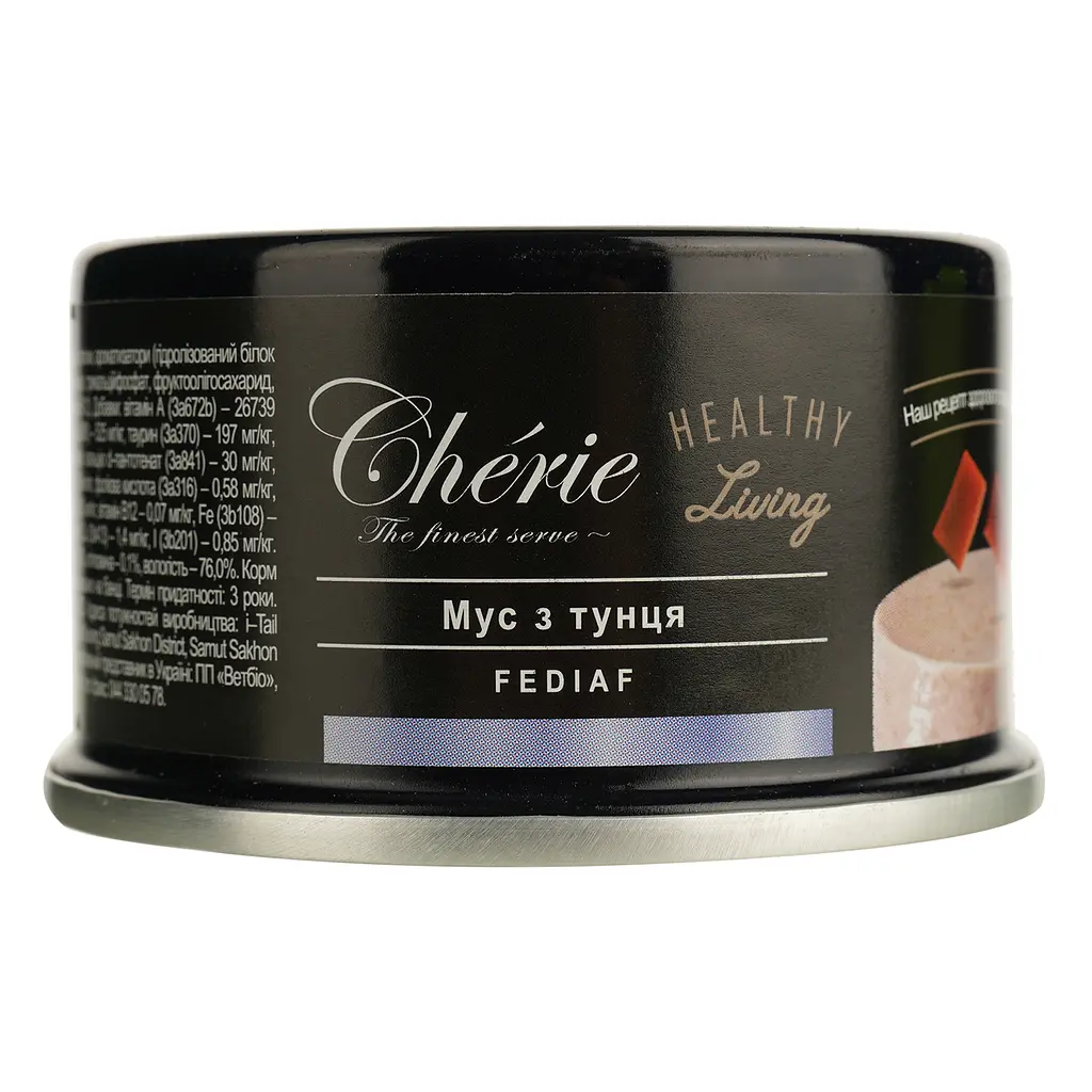 Вологий корм для котів Cherie Healthy Living Tuna Mousse мус з тунця 80 г - фото 3
