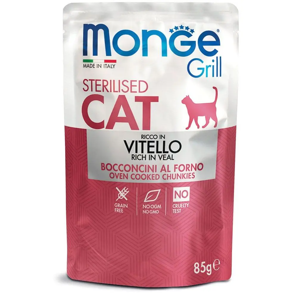 Влажный корм Monge Cat Grill Sterilised телятина 85 г (70013642) - фото 2