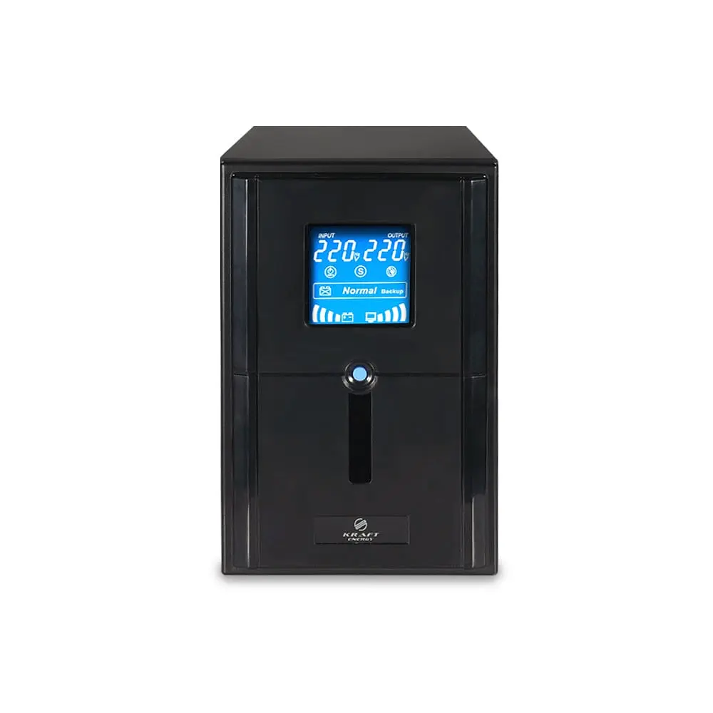 Джерело безперебійного живлення Kraft KRF-PSW1000VA/800W(LCD)24V UPS під зовнішній акумулятор (42-00061) - фото 2