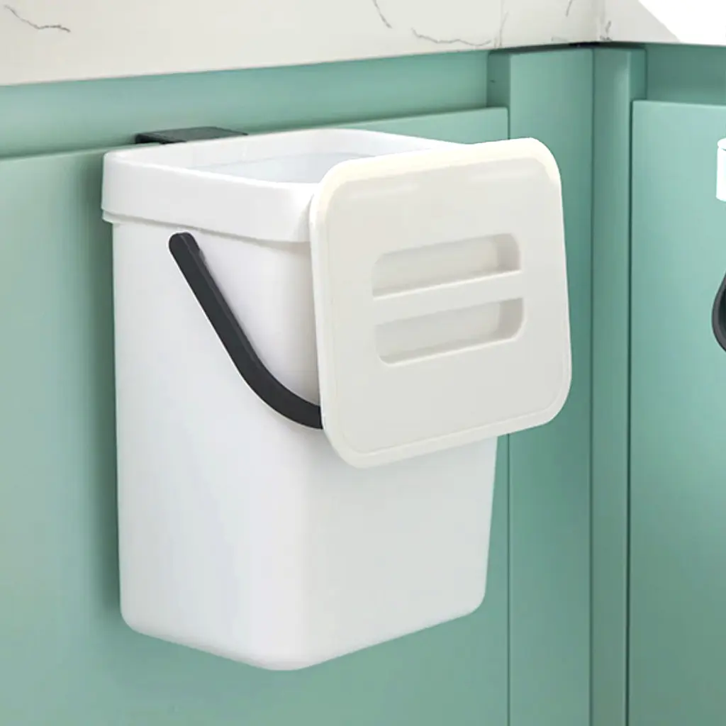 Відро для сміття MBM My Home з кришкою 5 л біле (BIN-11 5L WHITE/ANTHRACITE) - фото 8