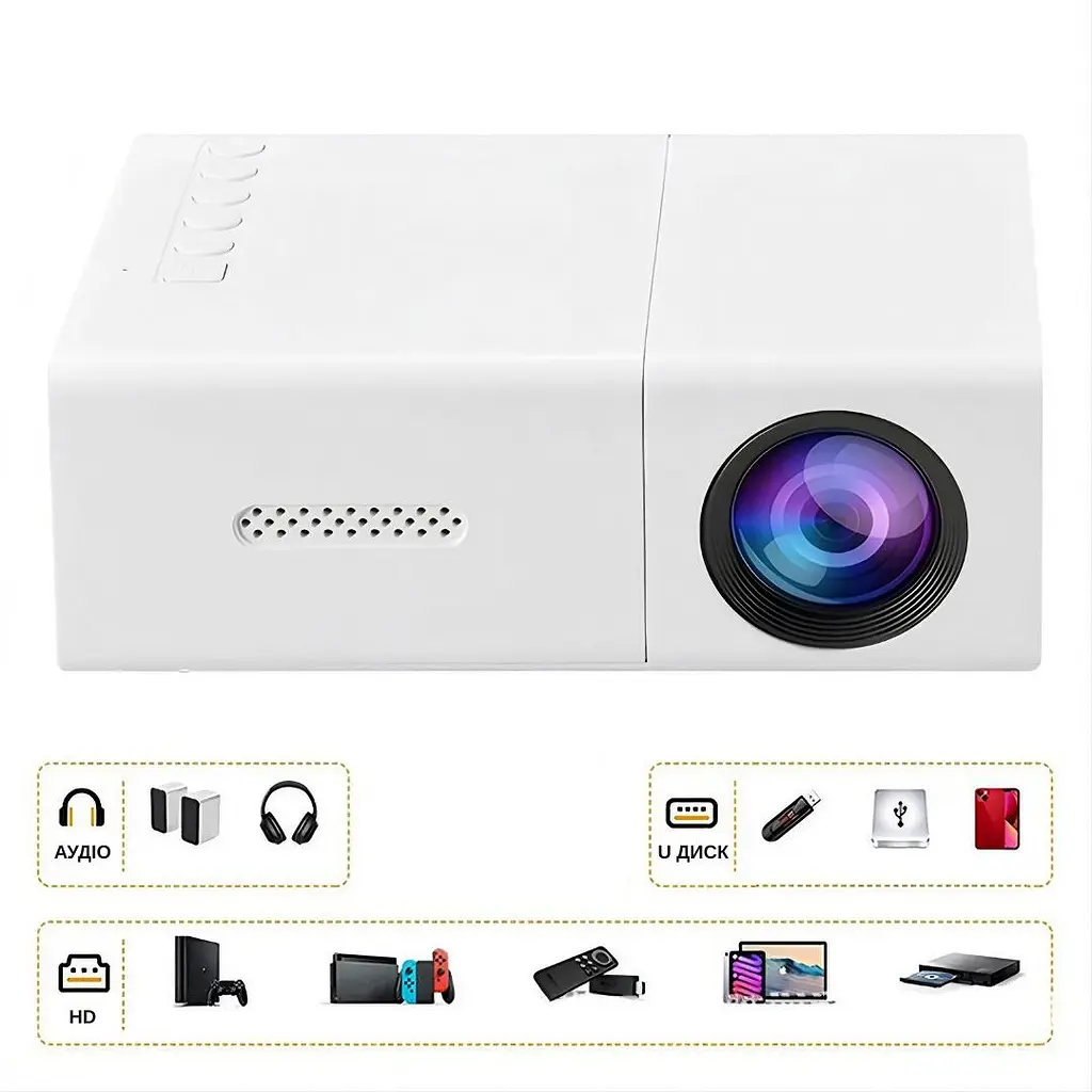 Проектор XON SmartView CY200 320x240P, 600Lm (XVAA0302BW 5514) Білий - фото 13