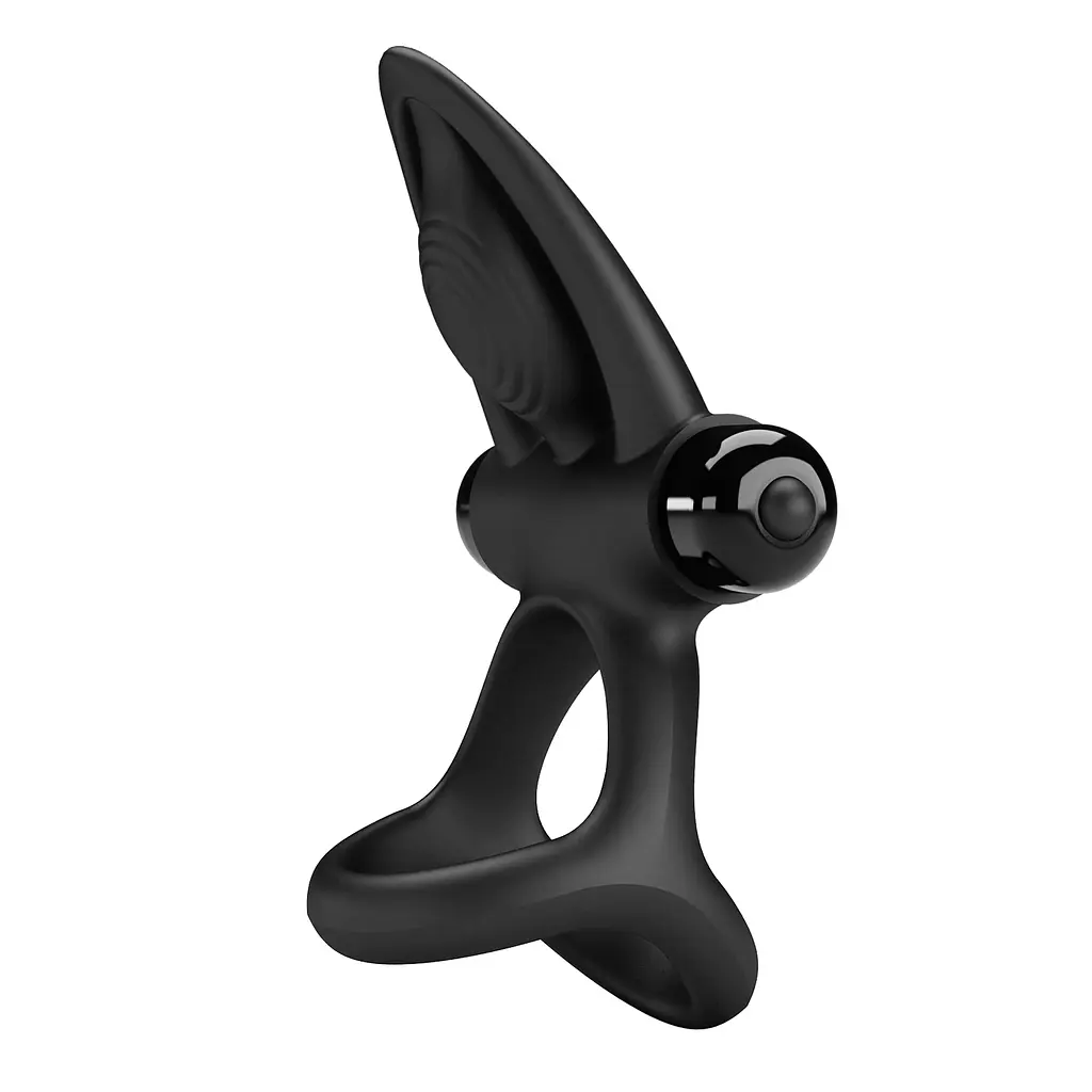 Ерекційне кільце - Pretty Love Vibration Cock Ring Black - фото 4