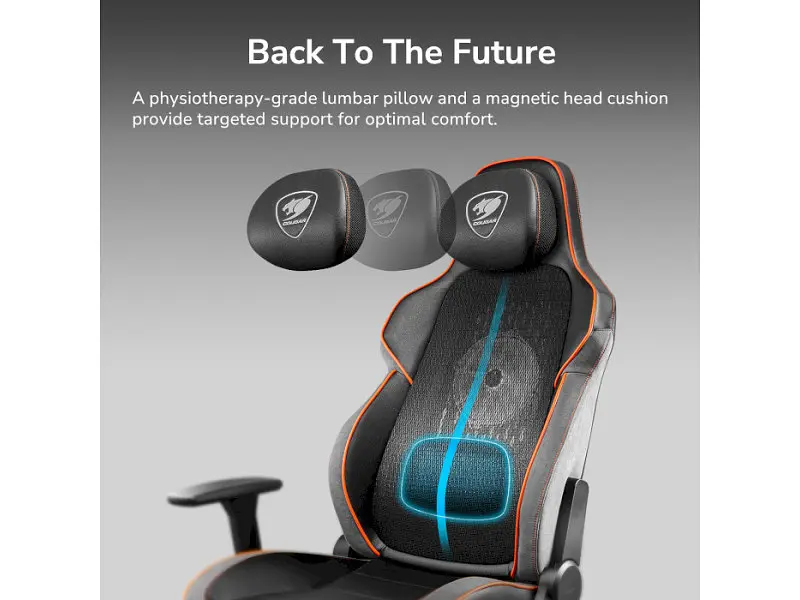 Компьютерное кресло для геймера Cougar NxSys Aero Black/Orange - фото 11