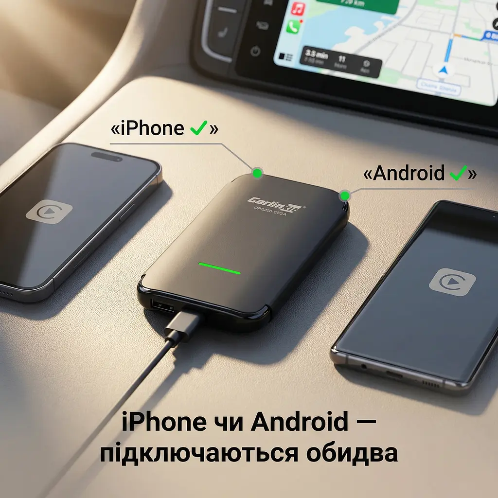 CarlinKit CP2A PRO YouTube, Netflix і TikTok на екрані авто, бездротовий адаптер CarPlay та Android Auto - фото 7
