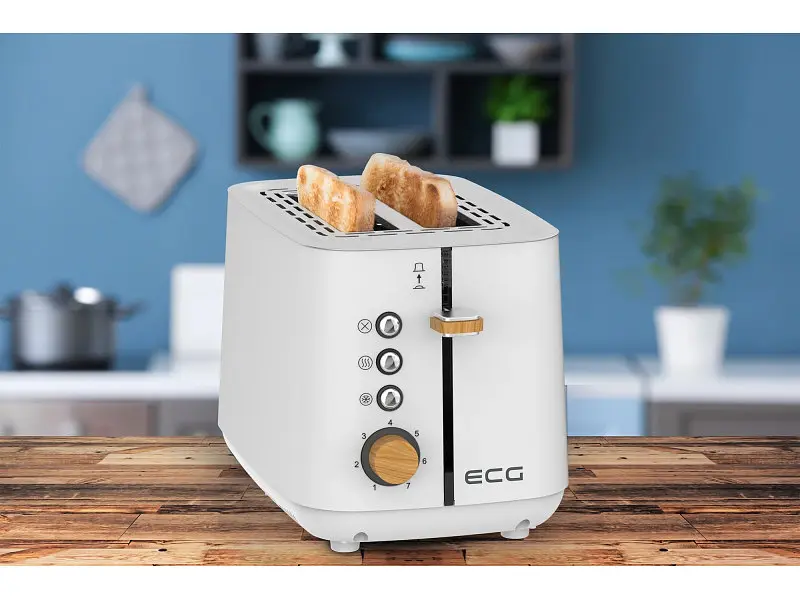 Тостер ECG ST 2768 Timber White - фото 8