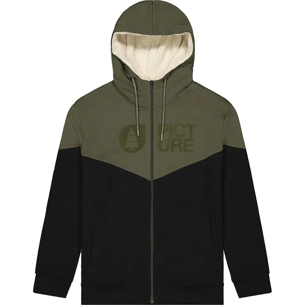 Толстовка Picture Organic Basement Plush Hoody M Чорний-Оливковий - фото 4