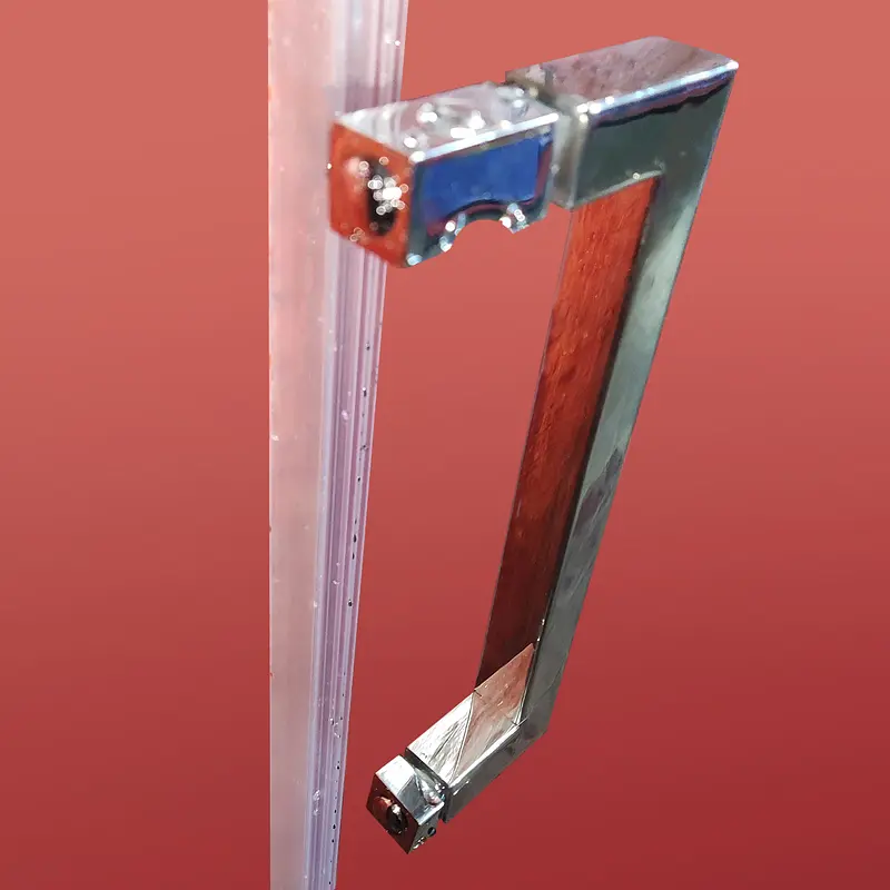 Двері в нішу Koer SR SD02-140x200-TR-01 прозоре скло Easy Clean 8 мм, хром KR5383, універсальні, прозорий, хром - фото 7