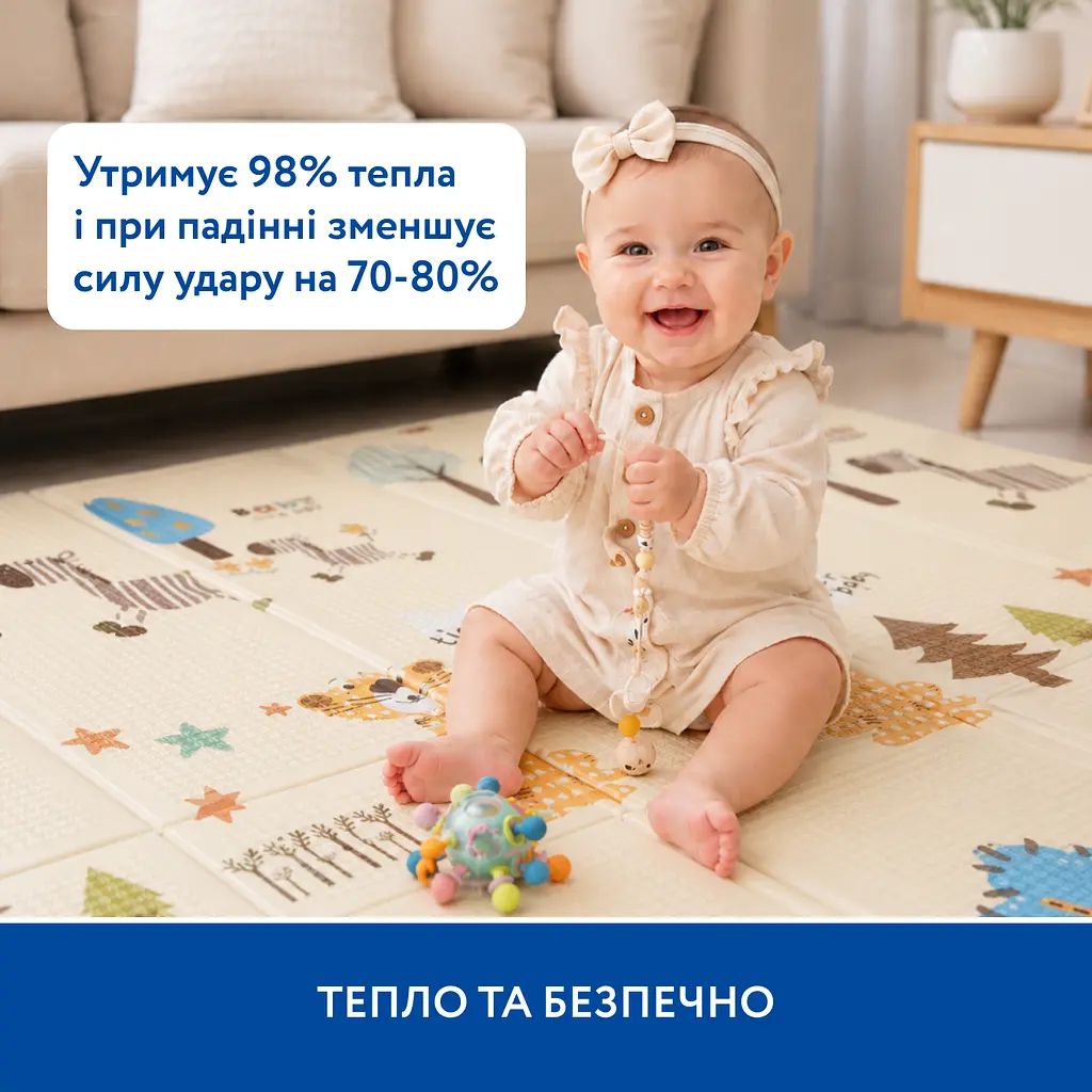 Великий двосторонній термокилимок Piccolino Дивовижні історії 180х200х1.5 см (26000065) - фото 3