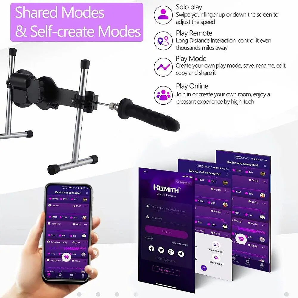 Смарт секс-машина Hismith AK-09 Sex Machine APP с фаллоимитатором - фото 4