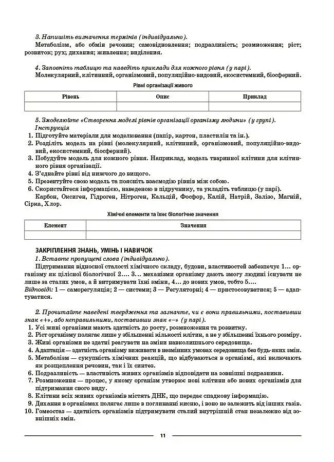 Біологія. 8 клас. Мій конспект. Матеріали до уроків - фото 6
