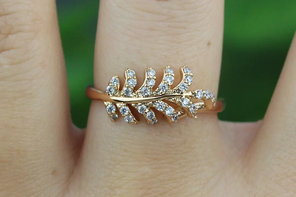 Кільце Xuping Jewelry гілка акації р 18 золотисте - фото 3