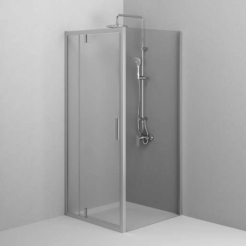 Душова кабіна AM.PM Gem Square Pivot 90x90 см без піддону хром матовий W90UG-404-9090-MT - фото 2