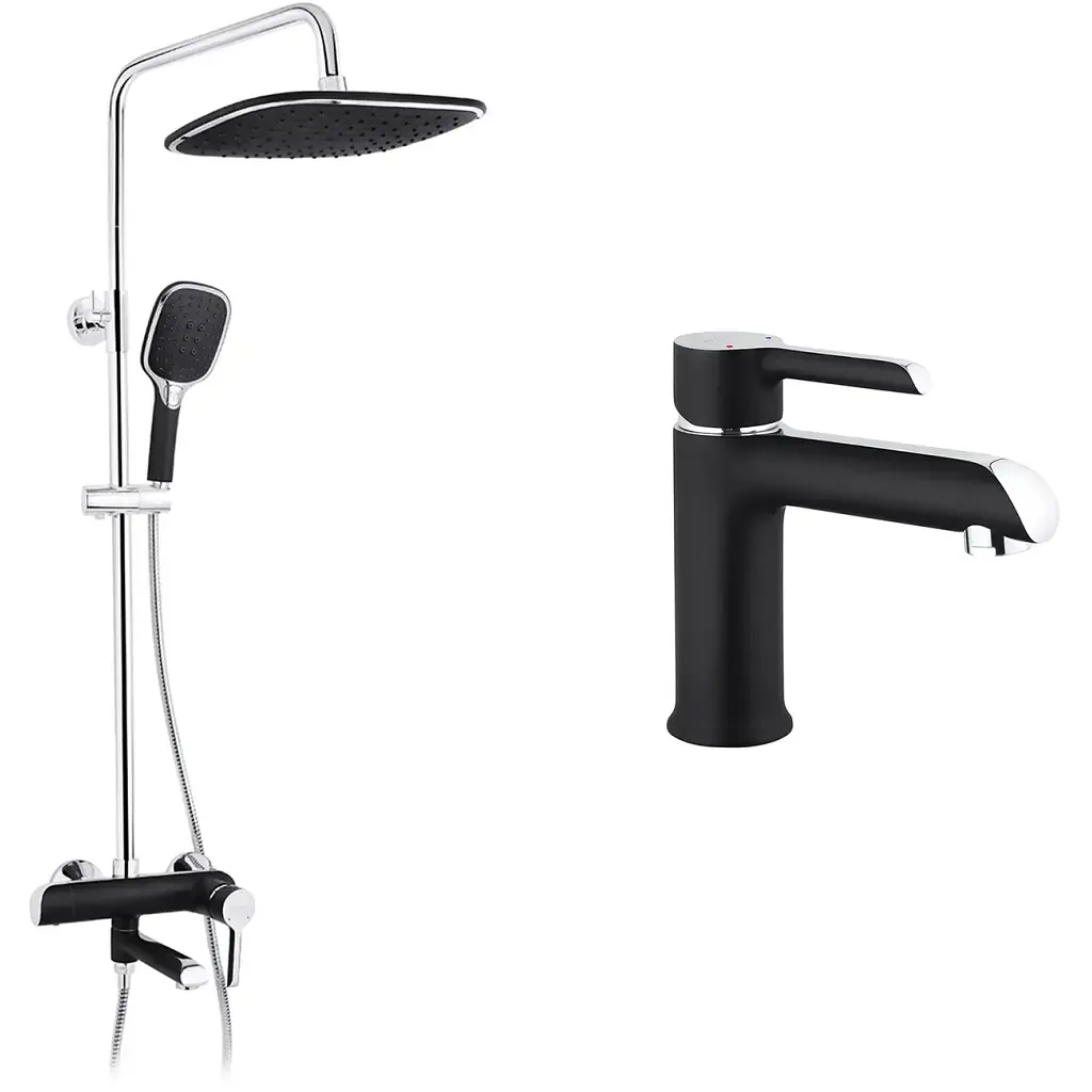 Душовий гарнітур Kroner Essen-SCH063 + змішувач Essen-SCH010 (CVS30210)