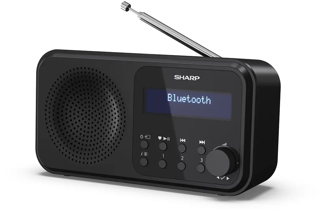 Радіоприймач портативний Sharp DRP420BK Black DAB+, FM, Bluetooth, батарейки, мережа - фото 3