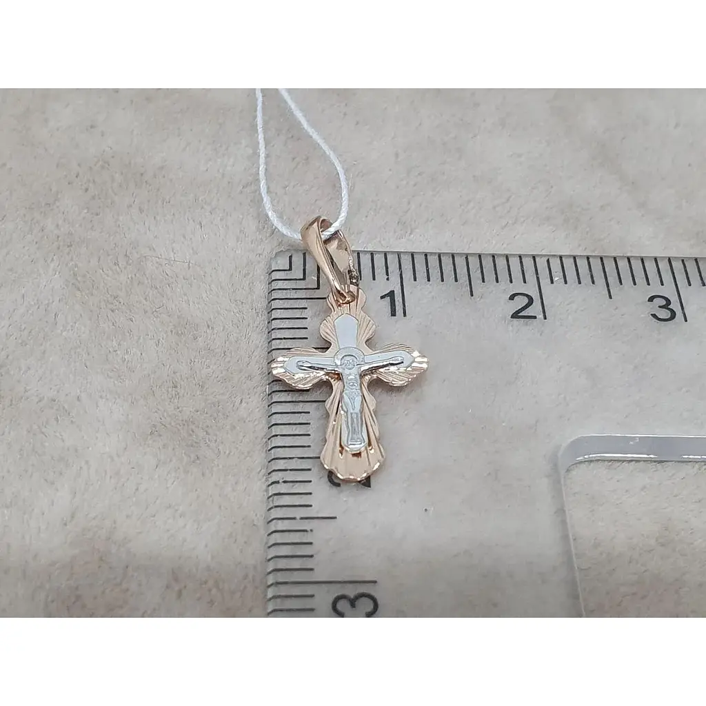 Золотой крестик Tango. Распятие Христа. 210222 - фото 4