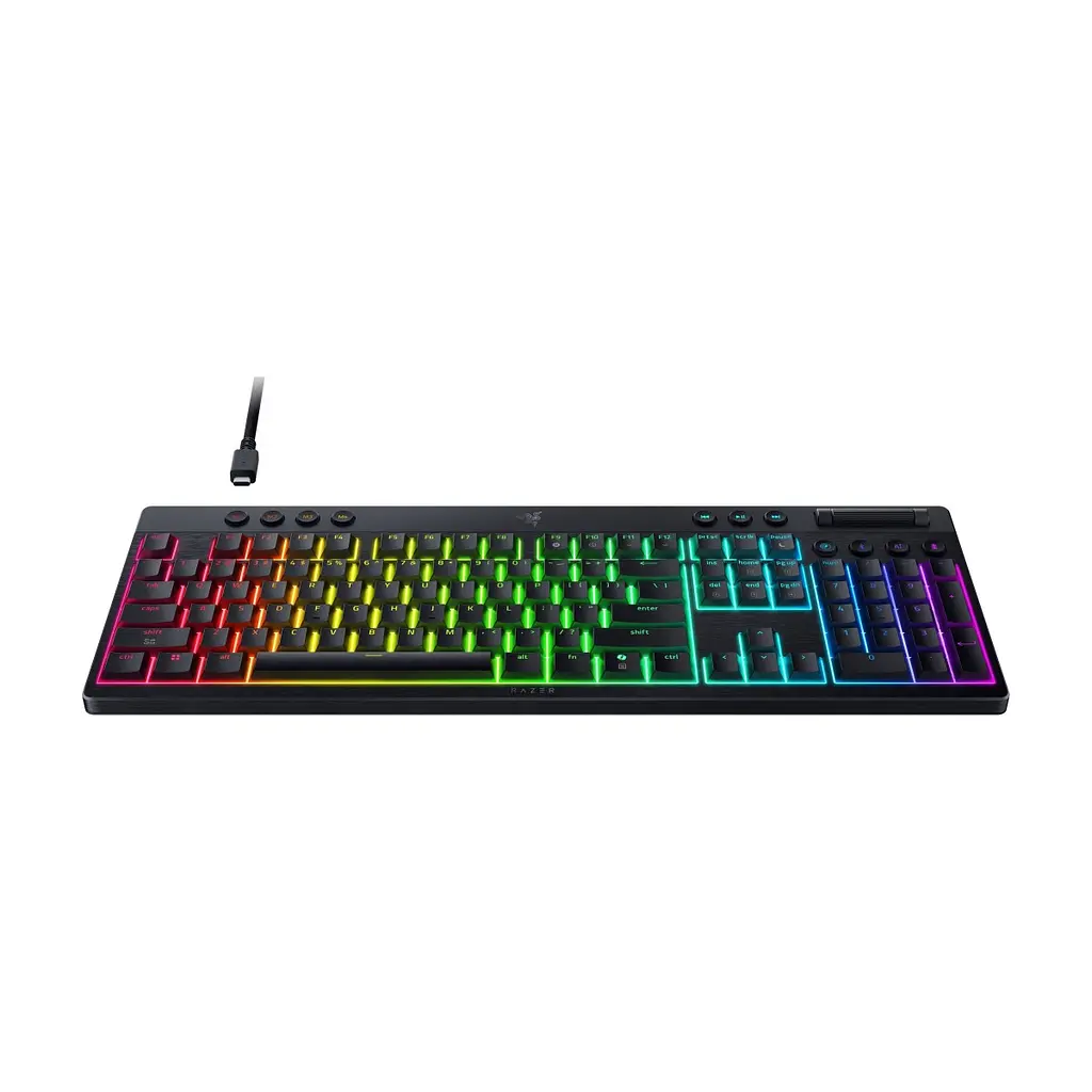 Клавіатура Razer BlackWidow V4 Low-Profile Wireless/Bluetooth/USB Yellow Switch UA Black (RZ03-05271500-R3M1) - фото 3