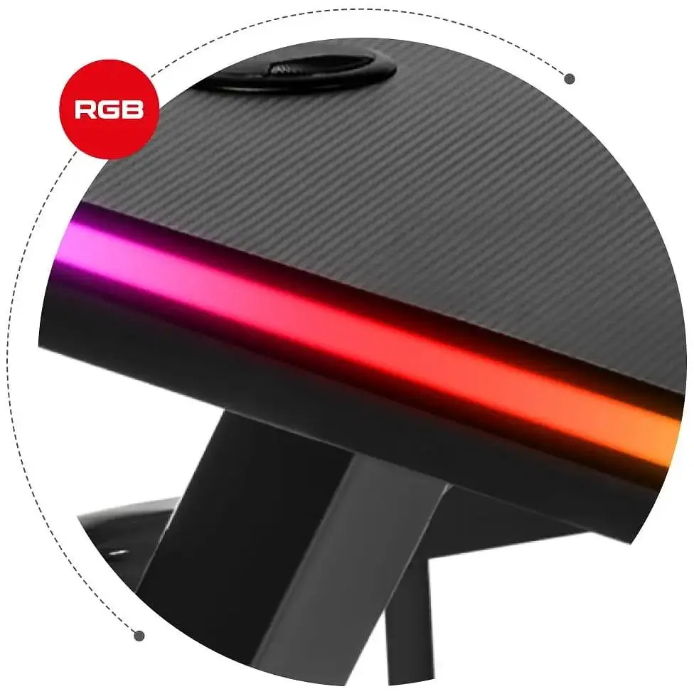 Комп'ютерний стіл Huzaro Hero 5.0 RGB black - фото 8