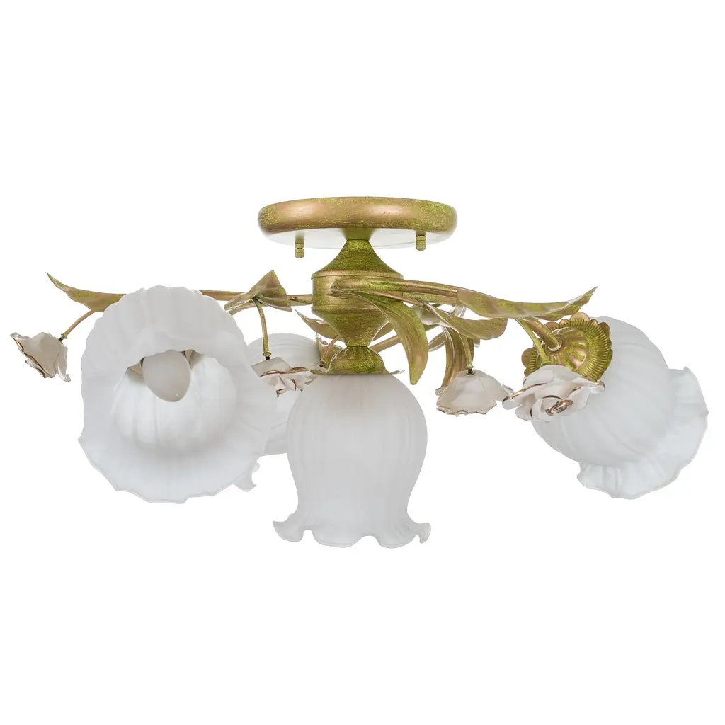 Люстра потолочная Brille флористика E27 60W GR (BKL-522S/4) - фото 3