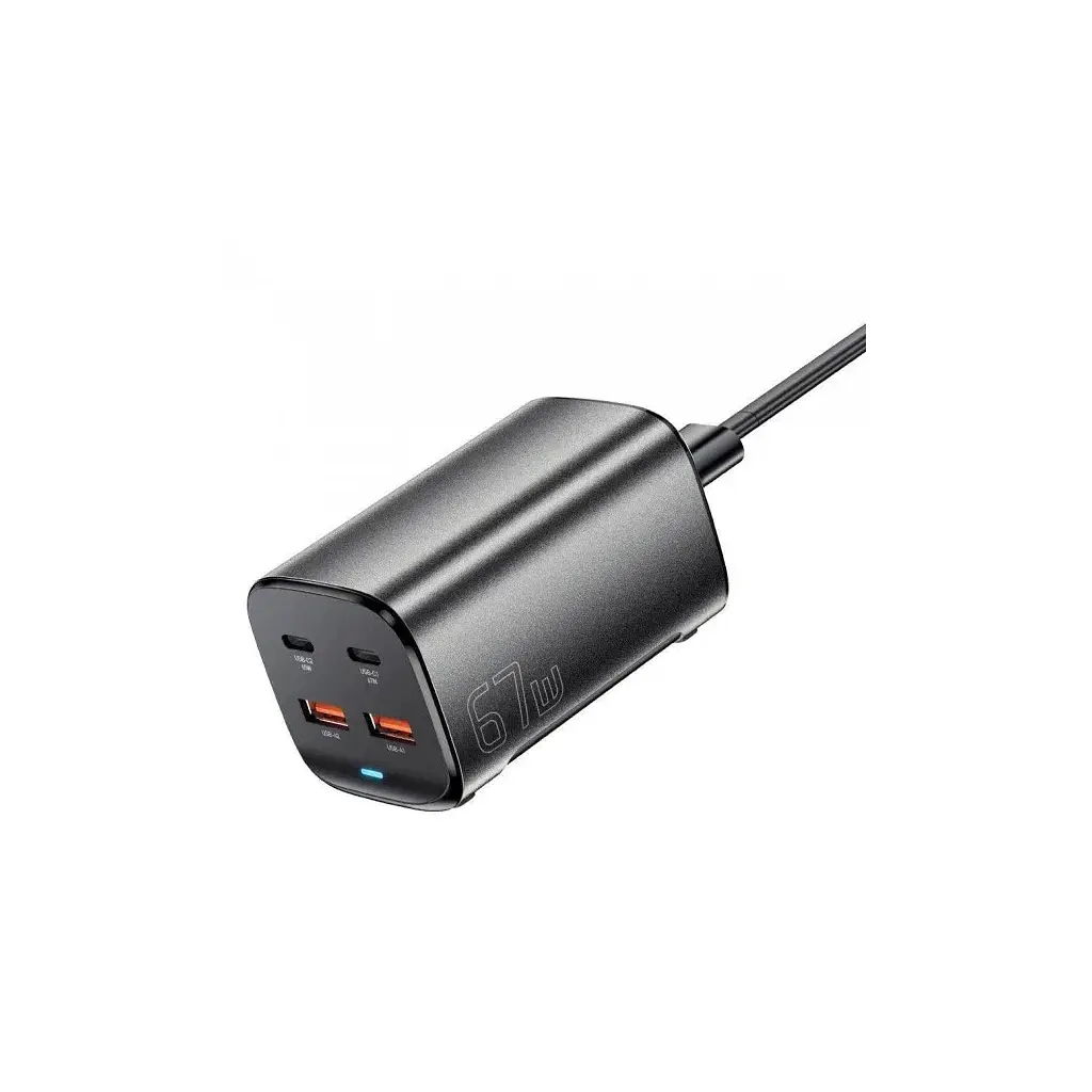 Зарядний пристрій Essager 2xUSB-C + 2xUSB 67 Вт GaN (ECT2AC-JYB0G-Z) - фото 3
