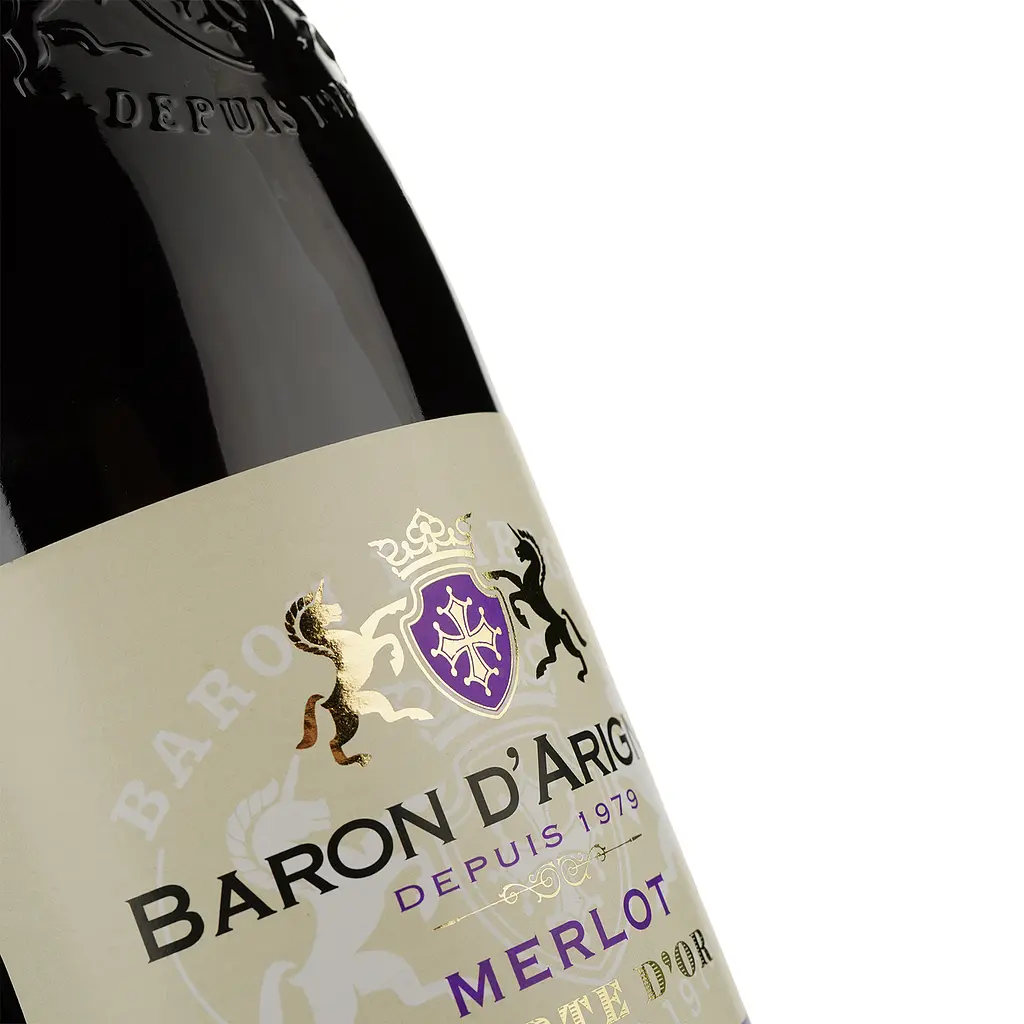 Вино Baron d'Arignac Merlot, 12%, 0,75 л - фото 3