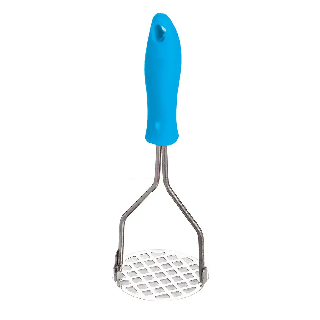 Товкачка картоплем'ялка для картоплі із пластиковою ручкою 22.5 см, Kitchen Master Блакитний 86711 - фото 4