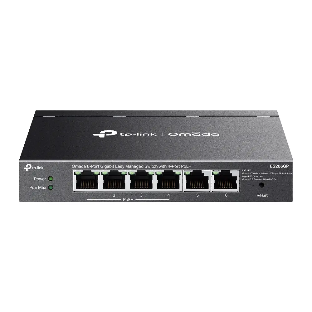 Коммутатор ES206GP 6xGE (4xPoE), 65W, WebSmart TP-Link teh0018251 - фото 2