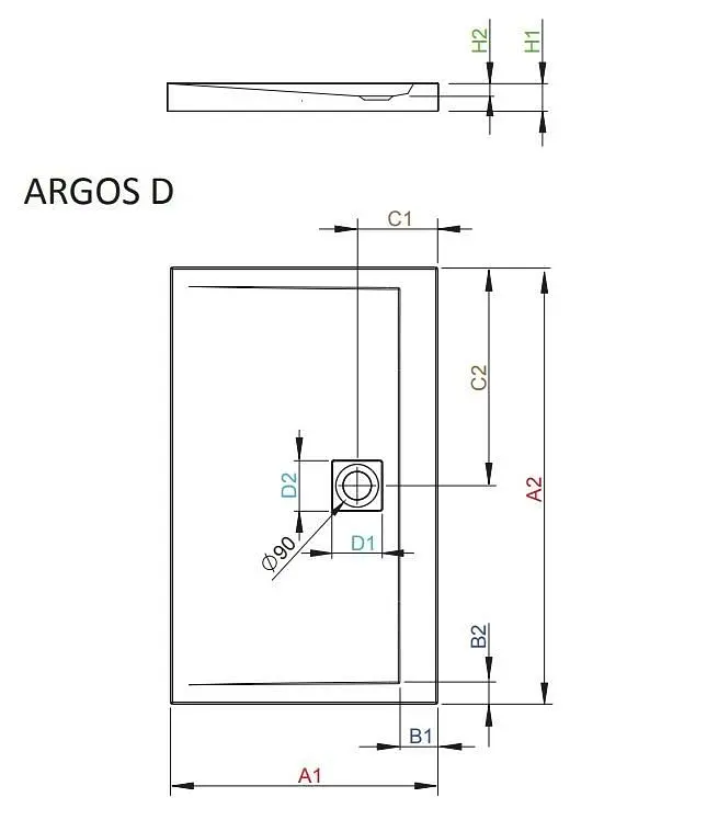 Душевой поддон Radaway Argos D 100x90 4AD910-01 - фото 5