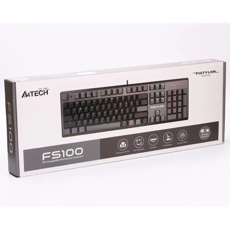 Клавіатура A4-Tech FS100 (Stone Black) - фото 5