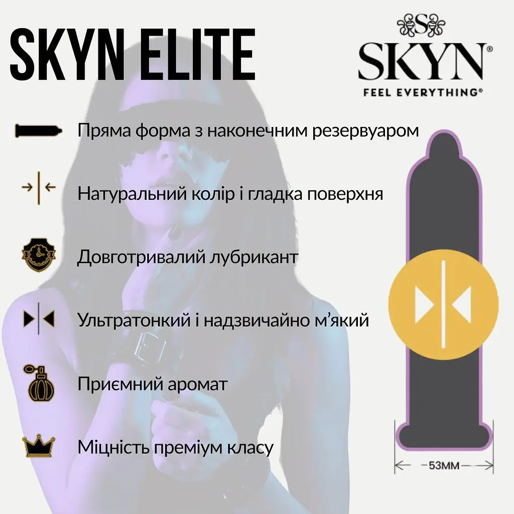 Презервативи Skyn Elite 10 шт ультратонкі, без латексу, максимальна чутливість - фото 2