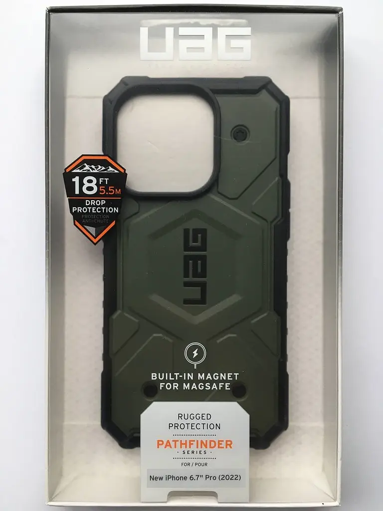Чохол протиударний UAG Pathfinder MagSafe (Original) 114055117272 для iPhone 14 Pro Max (6.7") Olive - фото 8