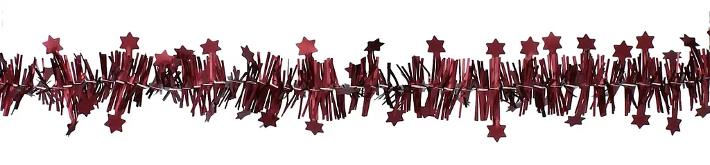 Мішура декоративна Chomik із зірками бордова 7 м (GIF3348) - фото 2