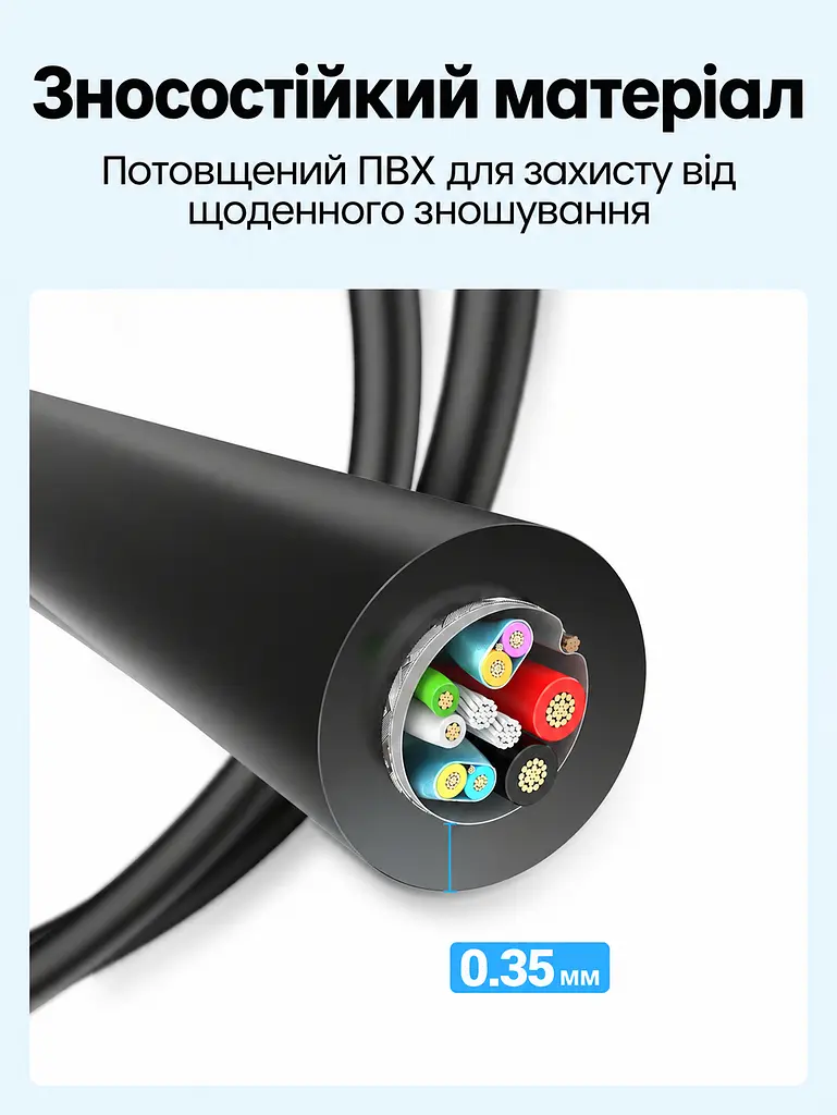 Кабель UGREEN US570 USB-A - USB-C USB 3.2 Gen 2 3 А 0,25 м чорний (25187) - фото 6