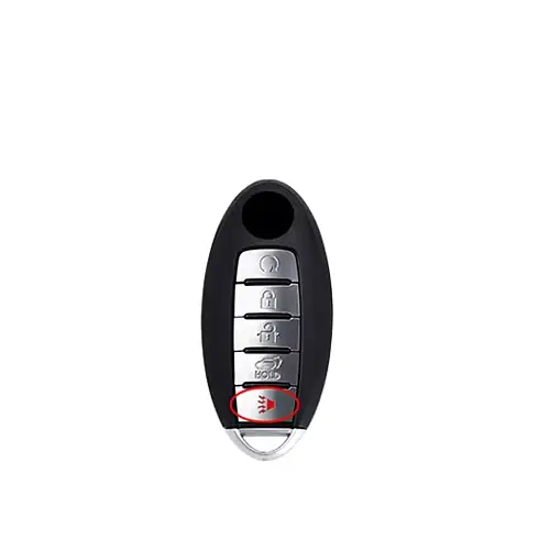 Чохол ключа Nissan чорний+золота окантовка (5 кнопок) TPU - фото 2