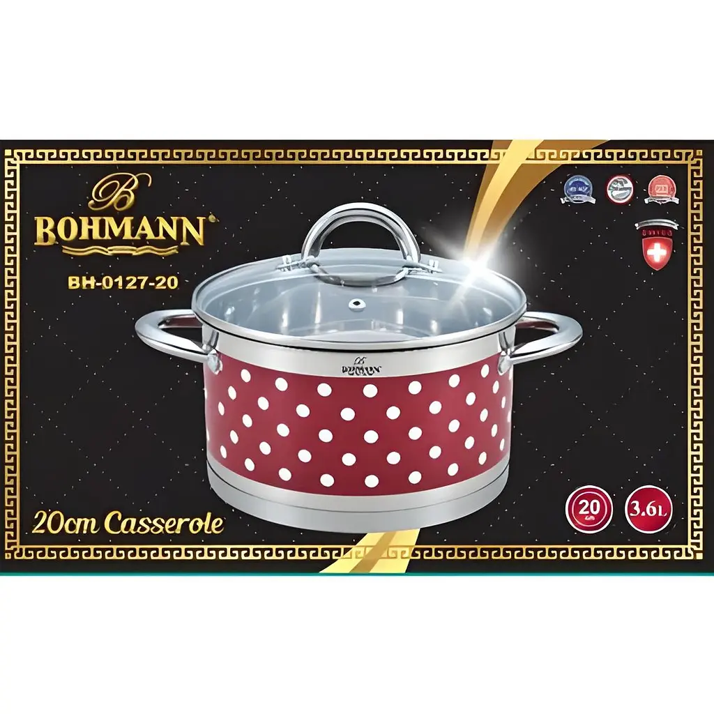 Каструля Bohmann BH 0127-20 3.6л Red - фото 8