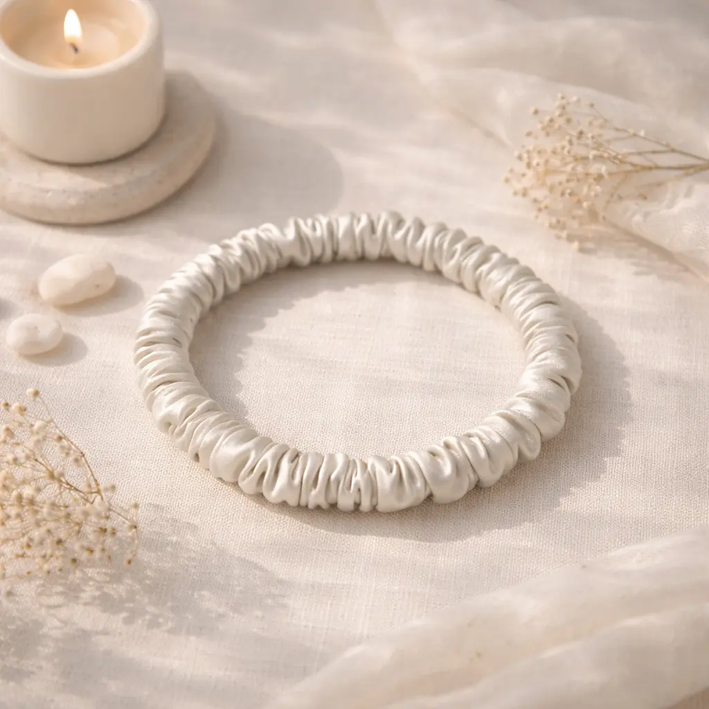 Набір з 5 штук шовкових резинок для волосся Чумацький Шлях - обери настрій - Choose Your Mood - Розмір S (1239-02) - фото 12