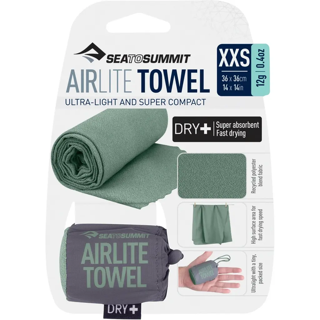 Рушник Sea To Summit Airlite Towel M Серый-Зеленый - фото 2