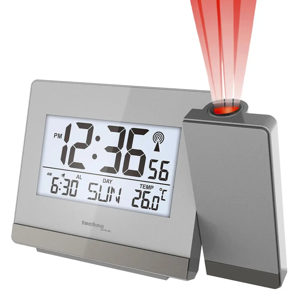 Годинник проекційний Technoline WT538 Silver/Anthracite (WT538) - фото 9