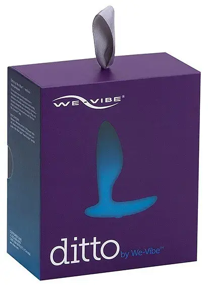 We-Vibe Ditto + Лубрикант 50 мл - смарт-пробка з дистанційним управлінням, 8.8х3,1 см, синій - фото 9
